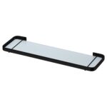 Estante De Ducha De Acero Y Vidrio, Future Evoluzione - Negro Mate