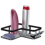 Porta Shampoo Esquinero 1 Nivel, De Acero, Future Perfezione - Negro Mate