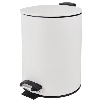Papelera Bathlux Cilíndrica 5L - Metálica Blanca