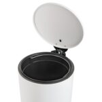 Papelera Bathlux Cilíndrica 5L - Metálica Blanca - Imagen 4