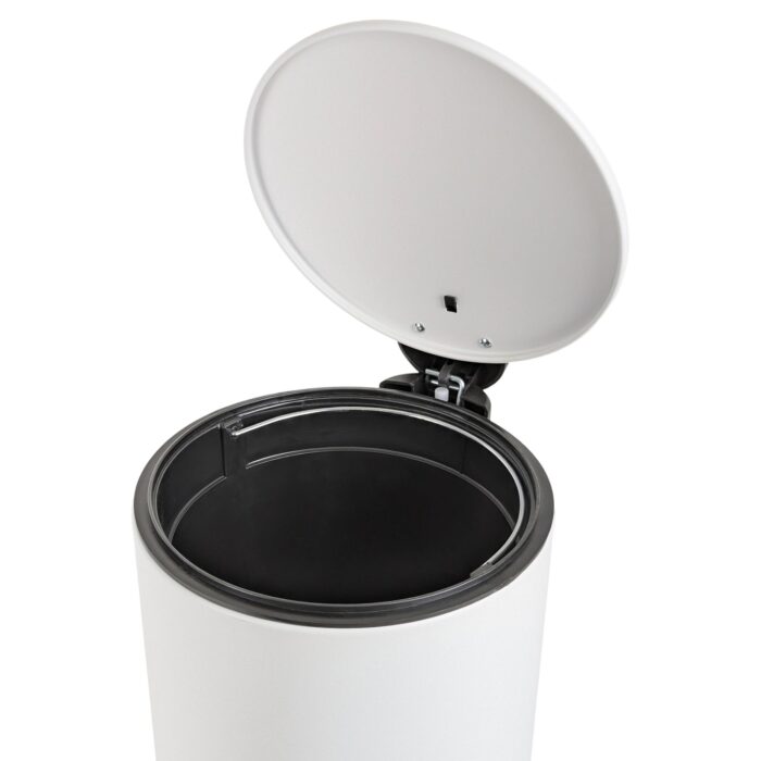 Papelera Bathlux Cilíndrica 5L - Metálica Blanca - Imagen 4