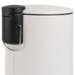 Papelera Bathlux Cilíndrica 5L - Metálica Blanca - Imagen 5