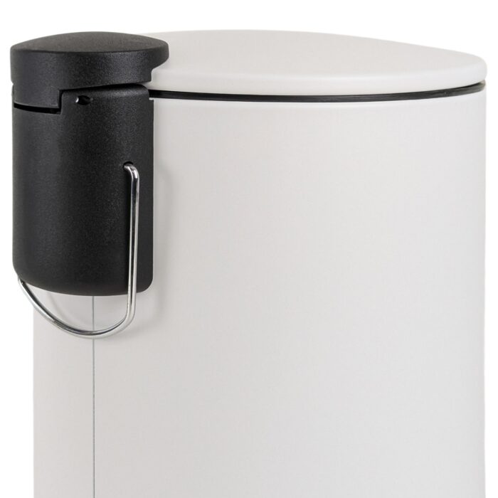 Papelera Bathlux Cilíndrica 5L - Metálica Blanca - Imagen 5
