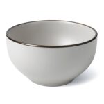 Bowl De Cerámica 14cm - Blanco C/Borde Marrón