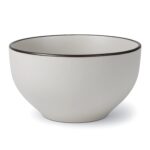 Bowl De Cerámica 14cm - Blanco C/Borde Marrón - Imagen 2