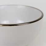 Bowl De Cerámica 14cm - Blanco C/Borde Marrón - Imagen 3