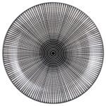 Plato Llano Circular 27cm - Blanco/Negro