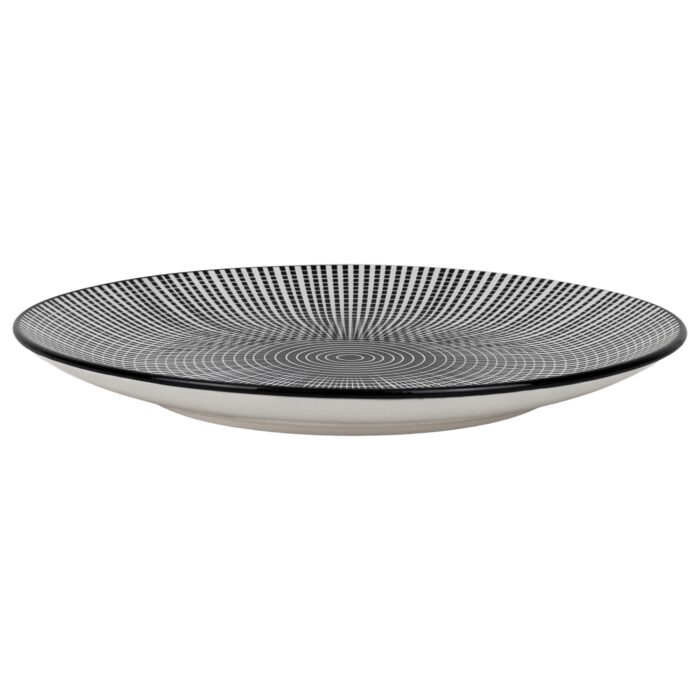 Plato Llano Circular 27cm - Blanco/Negro - Imagen 2