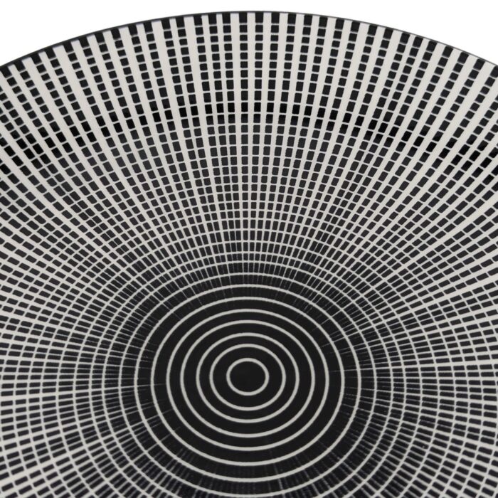Plato Llano Circular 27cm - Blanco/Negro - Imagen 3