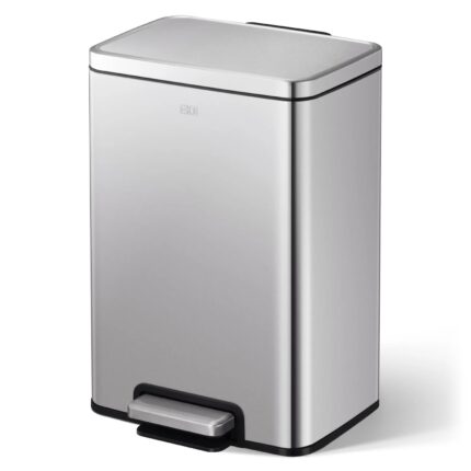 Papelera Premium Eko Madison Rectangular 20L - Pedal, Acero Inoxidable