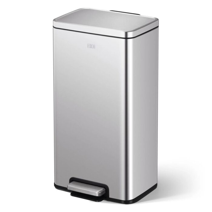 Papelera Premium Eko Madison Rectangular 30L - Pedal, Acero Inoxidable - Imagen 1