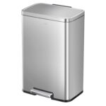 Papelera Premium Eko Madison Rectangular 50L - Pedal, Acero Inoxidable