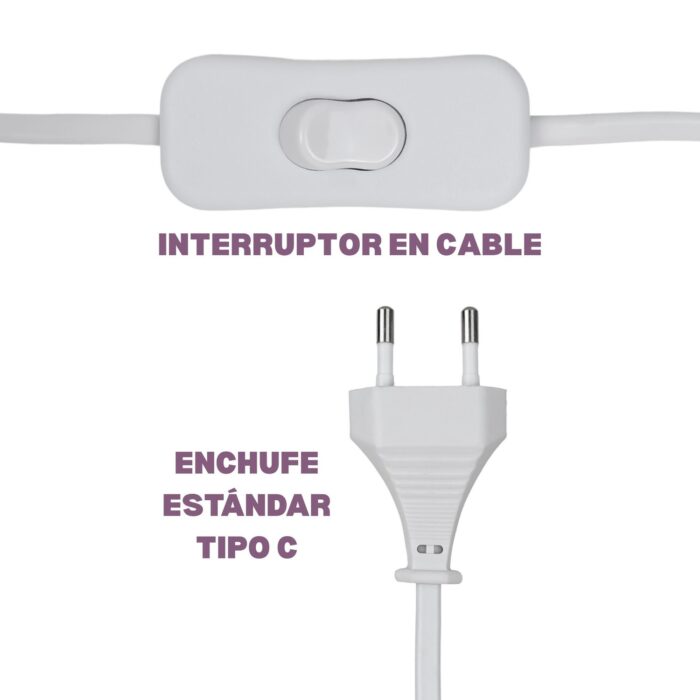Lámpara Portátil Con Base De Mimbre - Pantalla Simil Arpillera - Imagen 4