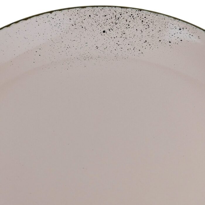 Plato De Postre Circular 20cm - Rosado C/Borde Marrón - Imagen 3