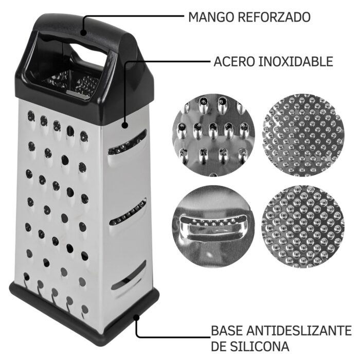 Rallador C&E 4 Caras, Acero Inoxidable - Imagen 2