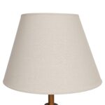 Lámpara De Pie Trípode De Madera, Tono Oscuro, Pantalla Beige - Imagen 3