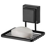 Jabonera De Acero Future Facile Mix, Adhesiva - Negro Mate