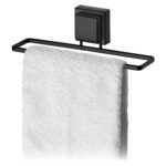 Toallero 25cm De Acero Future Facile Mix, Adhesivo - Negro Mate