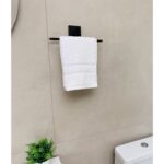 Toallero 25cm De Acero Future Facile Mix, Adhesivo - Negro Mate - Imagen 3