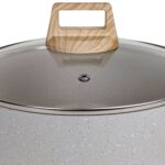 Batería De Cocina Antiadherente Honhey 10 Piezas - Granito Crema - Imagen 12