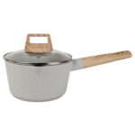 Cacerola Antiadherente Honhey 18cm C/Tapa - Granito Crema