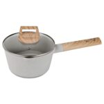 Cacerola Antiadherente Honhey 18cm C/Tapa - Granito Crema - Imagen 2