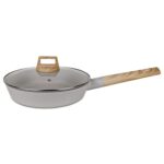 Sartén Antiadherente Honhey 24cm C/Tapa - Granito Crema