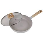 Sartén Antiadherente Honhey 24cm C/Tapa - Granito Crema - Imagen 2