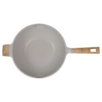 Wok Antiadherente Honhey 32cm C/Tapa - Granito Crema - Imagen 5