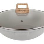 Wok Antiadherente Honhey 32cm C/Tapa - Granito Crema - Imagen 7