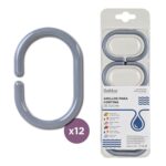 Set De 12 Aros Para Cortina De Ducha, Bathlux - Gris