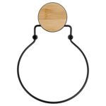 Toallero Aro De Metal Y Bambú Bathlux, Adhesivo