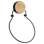 Toallero Aro De Metal Y Bambú Bathlux, Adhesivo - Imagen 2