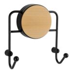 Toallero Gancho Doble De Metal Y Bambú Bathlux, Adhesivo - Imagen 2