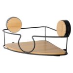 Porta Shampoo Esquinero De Metal Y Bambú Bathlux, Adhesivo - Imagen 2