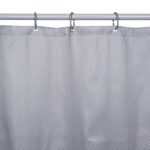 Cortina De Ducha Bathlux 180x180cm - Gris Con Diseño Geométrico