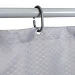 Cortina De Ducha Bathlux 180x180cm - Gris Con Diseño Geométrico - Imagen 2