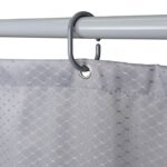 Cortina De Ducha Bathlux 180x180cm - Gris Con Diseño Geométrico - Imagen 3