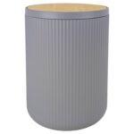 Set De 6 Accesorios P/Baño Bathlux - Diseño Circular - Plástico Y Bambú - Imagen 5