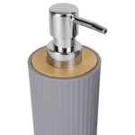 Set De 6 Accesorios P/Baño Bathlux - Diseño Circular - Plástico Y Bambú - Imagen 9