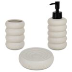 Set De 3 Accesorios P/Baño Bathlux, Cerámica - Ref.177