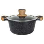 Batería De Cocina Antiadherente Honhey 10 Piezas - Granito Negro - Imagen 2