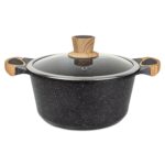 Batería De Cocina Antiadherente Honhey 10 Piezas - Granito Negro - Imagen 3