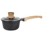 Batería De Cocina Antiadherente Honhey 10 Piezas - Granito Negro - Imagen 5