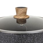 Olla Antiadherente Con División Honhey 28cm C/Tapa - Granito Negro - Imagen 8