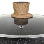 Olla Antiadherente Honhey 24cm C/Tapa - Granito Negro - Imagen 4