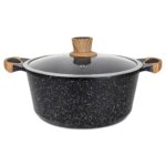 Olla Antiadherente Honhey 28cm C/Tapa - Granito Negro