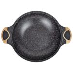Wok Antiadherente Con Asas Honhey 28cm C/Tapa - Granito Negro - Imagen 3