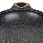 Wok Antiadherente Con Asas Honhey 28cm C/Tapa - Granito Negro - Imagen 5