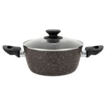 Batería De Cocina Baroly 7 Piezas, Aluminio - Granito Marrón - Imagen 4